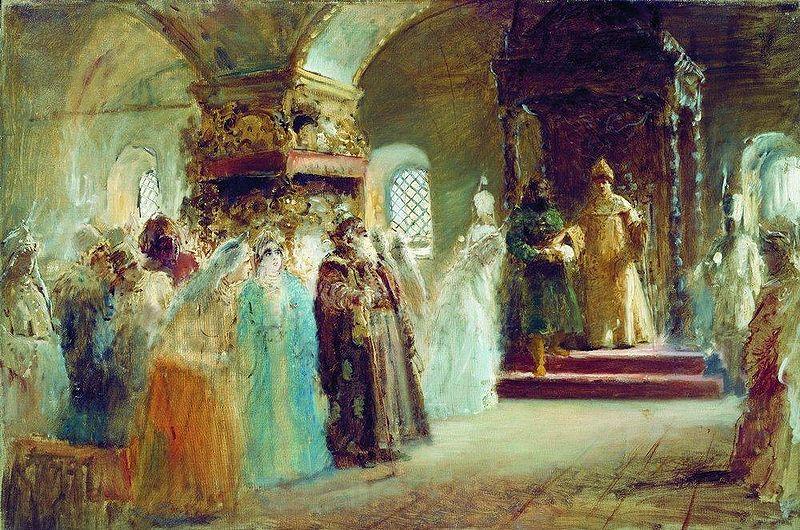 Konstantin Makovsky The Bride-show of tsar Alexey Michailovich Norge oil painting art